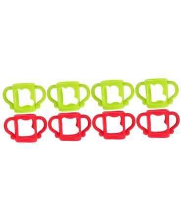 Vaguelly 8 Pcs Silicone Bottle Handle Bottle Handles Bottle Grip Newborn Bottle Handle Silicone Bottle Grip Bottle Grip Milk Feeding Bottle Silica Gel 13.00X7.00X6.50CMx4pcs Assorted Colorx4pcs