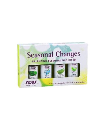Now Foods Seasonal Changes Balancing Essential Oils Kit 4 Bottles 1/3 fl oz. (10 ml) Each