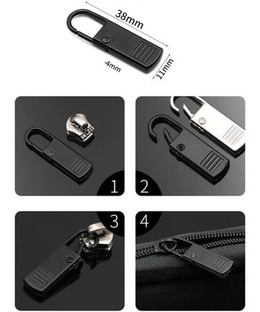 10pcs Metal Zipper Pull Tabs - Durable Zipper Tags for Bags Clothes Coats Jackets & Backpacks | International Shipping - Buy Online on SooperMarket.com
