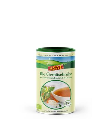 Asal organic vegetable broth 540g for 30 liters - soup with 26% vegetable content without flavor enhancers & without yeast bouillon for seasoning salt spaces & vegan