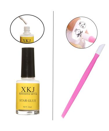 Kalolary 20 Rolls Nail Foil & Glue - Holographic Starry Sky Stars Transfer Stickers for DIY Nail Art Decoration - Buy Online on SooperMarket.com
