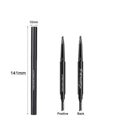 Buy Waterproof Double-Head Eyebrow Pen - 5 Color Options Triangle Tip Stencil & Brush Included - Buy Online on SooperMarket.com