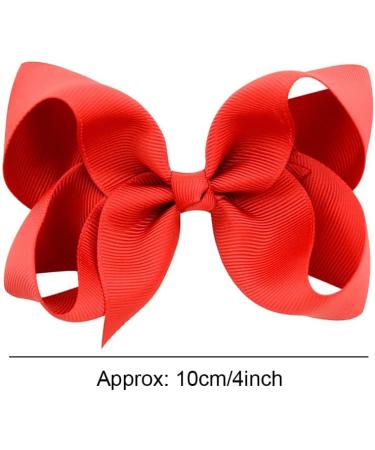 2-Piece Red Grosgrain Ribbon Hair Bow Set for Baby Girls - Alligator Clips, Infant to Kids Sizes - Buy Online on SooperMarket.com