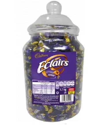 Cadbury Chocolate Eclairs Toffees Jar 1.7kg - in Premier Life Store box
