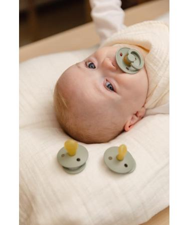 BIBS COLOUR Glow Schnuller 2-Pack - BPA-Free Anatomical Design Natural Rubber 6-18 Months - Blush & Vanilla - International Shipping - Buy Online on SooperMarket.com