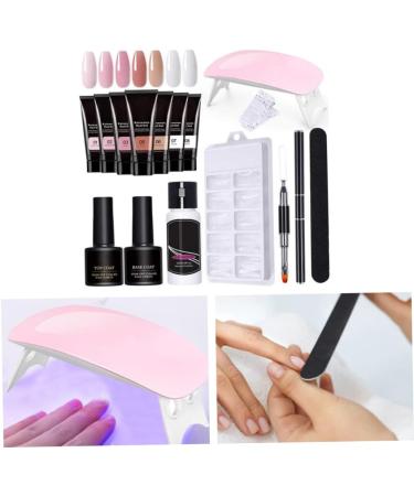 Gel Nail Kit 15ml 7 Colors Gel Extension Nail Kit with UV Lamp Nail File Clip Builder Gel Nail Kit Long-Lasting Gel Polish Starter Kit Acrylic Nail Kit - Buy Online on SooperMarket.com