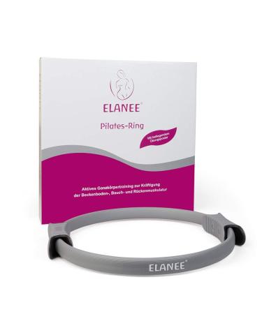 Elanee Pilates-Ring with non-slip grimaced to strengthen the pelvic floor abdominal and back muscles including practice poster (709-V1)