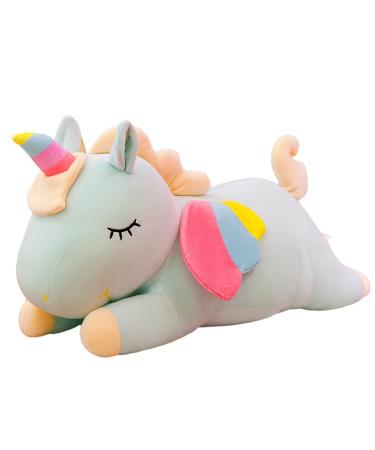 Kekeso Stuffed Unicorn Animal Plush Toys Soft Cuddle Pillow Doll Cartoon Unicorn Plush Gifts for Boys Girls (Green 60cm/23.62inch) 60cm/23.62inch Green