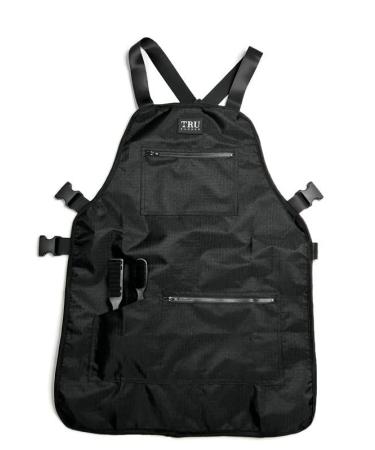 TRU BARBER Professional Apron, Barber Apron, Hair Stylist Apron, Women/Men (Black)