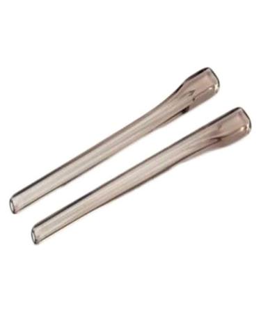 Replacement glasses end tips glasses legs glasses accessories 2 pairs of light brown transparent glasses end tips iron-replacement earplugs tubes for thin metal glasses legs