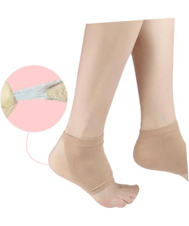 minkissy 2 Pairs Foot Gel Pads Heel Cushion Socks Gel Heel Socks Gel Socks Plantar Insoles Womens Shoe Inserts Hydrating Socks Calcetines para Mujer Silicone Gel Miss Breathable - Buy Online on SooperMarket.com