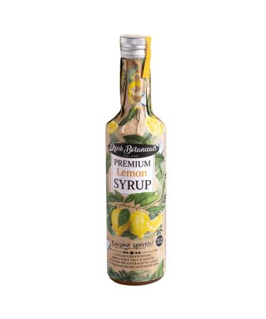 Drink Botanicals Ireland Lemon Syrup | For Flavouring Beverages | Made from Lemon Juice & Pulp | Natural Fruit | Flavoured Syrup for Beverages |100% Natural | 30 Servings 500ML Glass Bottle