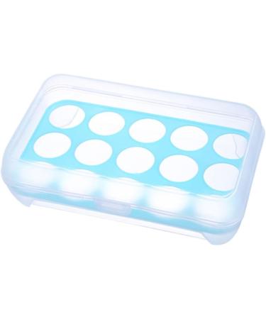 Mikikit Refrigerator Egg Container 15 Egg Clear Container Acrylic Organizer Containers for Food Fridge Memory Refrigerator Blue medium - Buy Online on SooperMarket.com