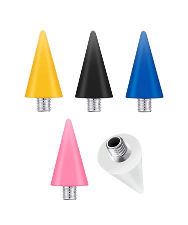 5 Pieces Wax Tip for Nail Art Replacement Tip Wax Head Punching Pen Head Srass Picker for Nail Rhinestones Collecting Tool Wax Tips