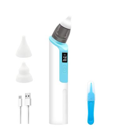 Baby Nasal Aspirator Baby Nose Sucker Electric Nose Suction for Baby Rechargeable Baby Nose Cleaner with 2 Size of Nozzles 1 Clip for Newborns and Toddlers Adjustable 6 Levels of Suction
