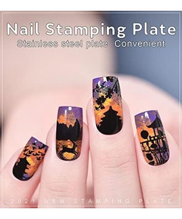 KADS Nail Stamping Plate Chinese Style Nail Art Stamp Template bamboo Lotus DIY Image Template Manicure Stamping Plate Stencil Tools (CN030) - Buy Online on SooperMarket.com