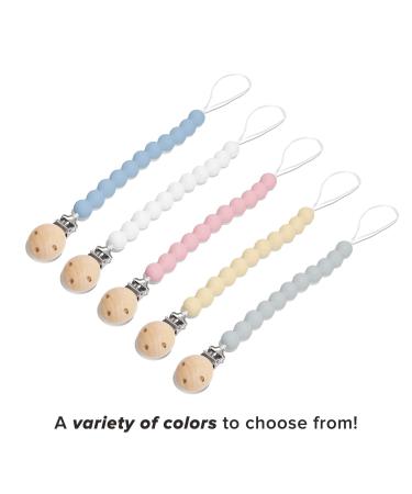 Center Coast Collections Silicone Pacifier Clip - Secure Binky Holder - Neutral Beige - Unisex for Baby and Toddlers - Buy Online on SooperMarket.com