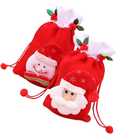 KOMBIUDA 2pcs Christmas Favor Bag Christmas Bag Candy Bag for Christmas Bag Portable Apple Bag Child - Buy Online on SooperMarket.com