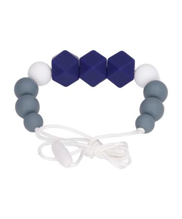 Buy Dark Blue Silicone Biting Toys - Easy to Clean Baby Feeding Chain | Safe & Pedagogically Designed for Everyday Use - Buy Online on SooperMarket.com