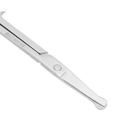 Professional Nose Hair Scissors - Stainless Steel Round Safety Tip Grooming Scissors for Men | Moustache Beard Eyebrow Trimmer - Buy Online on SooperMarket.com