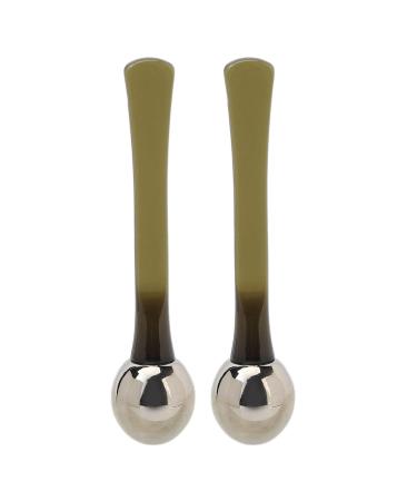 Silver Roller Ball Eye Cream Applicator 2pcs Zinc Alloy Apply and Massage Under Eye Dark Circles