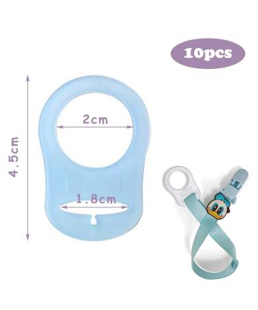 Norhogo 10-Piece Silicone Ring Set for Pacifiers - BPA-Free Ten Colors Baby Silicone Ring Holder - Buy Online on SooperMarket.com