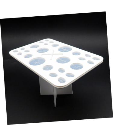 Beavorty Cosmetics Brush Organizer | 26 Makeup Brush Storage Tools | Air Drying Rack & Holder | White Cosmetic Box for Beauty Essentials - Buy Online on SooperMarket.com