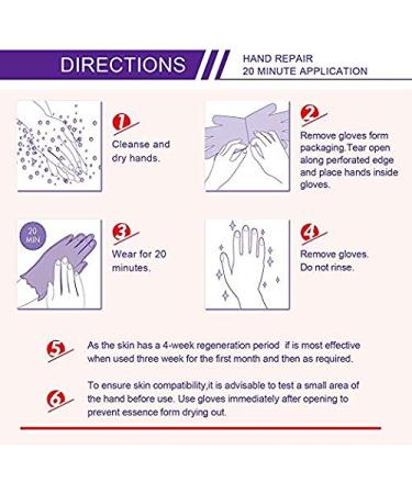 Moisturizing Hand Mask Gloves - 3-Pack Exfoliating & Moisture-Enhancing for Dry Hands | Skin Care Treatment for Rough & Dead Skin - Purple - Buy Online on SooperMarket.com