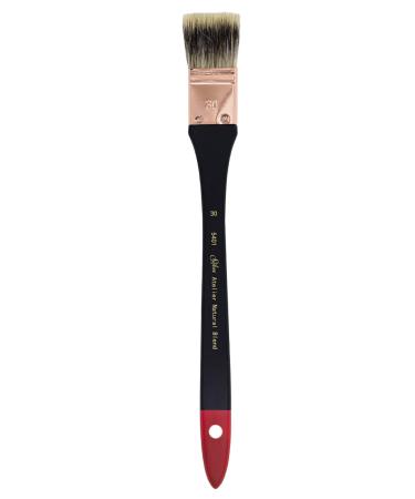 Silver Brush Limited 5401-30 Silver Atelier Badger/Synthetic Blend Mottler Flat Brush  Size 30  Extra Long Handle Flat Size - 30
