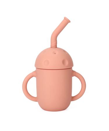 Socub Toddler Cup  Silicone Sippy Cup for Baby  Sprill Proof and Non-Slip Handles Training Cup with Straw for Infant Boy and Girl  BPA-Free  Unbreakable  3.4oz  6+ Months  Muted