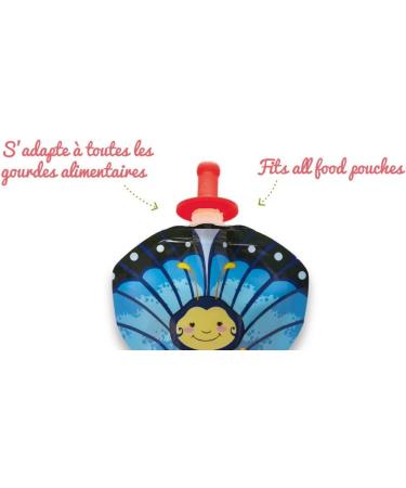 Squiz - Top for Reusable Soft Flask + Spoon Head - BPA-Free - 1 Set for Puree & Compote - Eco-Friendly Accessory - Buy Online on SooperMarket.com