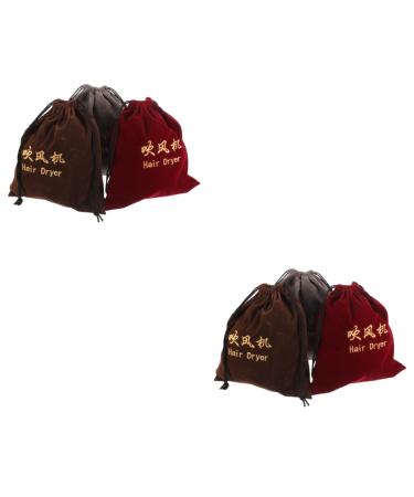 NOLITOY 6 Pcs Hair Dryer Storage Bag Hair Dryer Pouch Blow Dryer Bag Velvet Storage Bag Fabric