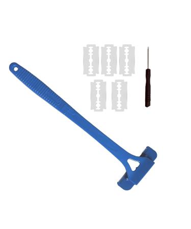 Mag Ideal Back Razor for Men - Long Handle Hair Removal Wet/Dry Shave Back Scratch & Leg Epilation - Blue - Buy Online on SooperMarket.com