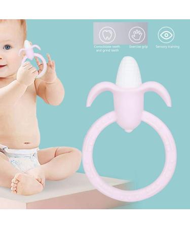 Infant Silicone Teether - BPA Free Soft Pink Teething Toy for Toddlers | Safe Chewing & Soothing Solution - Buy Online on SooperMarket.com