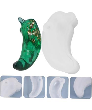 STOBOK 2 Pcs Green Pepper Mold Toilet Diy Resin Casting Chili 3d Crystal Tray White Whitex2pcs 8.5X3.8X1.7CMx2pcs - Buy Online on SooperMarket.com
