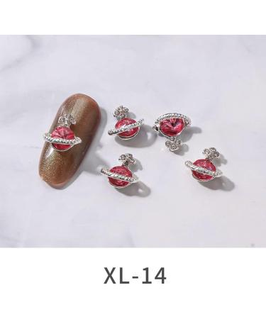 Fancy Multi-Color Nail For Color Stone Alloy Planet Design Decoration 3D Alloy Deco Nail Art Planet - Buy Online on SooperMarket.com