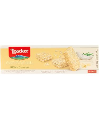 Loacker Patisserie White Coconut Wafers - Delicious White Chocolate Wafers With Coconut Cream - Mouth-Filling Consistency - Sweet Gift for Everyone - 12 x 100 grams - Buy Online on SooperMarket.com