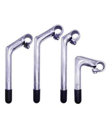 SENQI 22.225.4mm Electroplating Gooseneck Stem Aluminum Alloy Stems with Teeth BSB040 silver 80220240