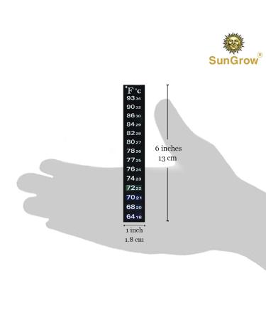 SunGrow Aquarium Sticker Thermometer - Precise Temperature Measurement for Fish, Shrimps & Turtles - Easy Peel & Stick Installation - 2 Color Indicators - Buy Online on SooperMarket.com