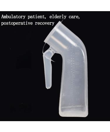 Mobile Toilet Potty Pee Urine Bottle Urinal Men's Urinal 1000Ml Thick Plastic Men's Potty Bottle with Screw - Buy Online on SooperMarket.com