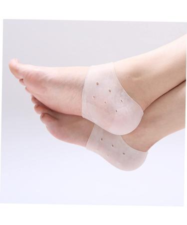 minkissy 3 Pairs Silicone Socks for Dry feet Silicone Heel Sleeves Sock Heel Protectors high Heel Sleeve Shoe Filler Foot moisturizing Socks Heel Support Foot Socks Comfortable White - Buy Online on SooperMarket.com