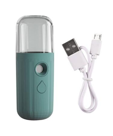 Mini Facial Mister Handheld Face Mist Sprayer Moisturizing USB Recharging Skin Hydration Tool 30ml Green Handy Moisturizing Sprayer