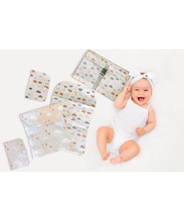 Compact XL Changing Pad Wrap with 6 Compartments - Removable Diaper Bag & Soft Pillows for Baby's Comfort | International Shipping - Buy Online on SooperMarket.com
