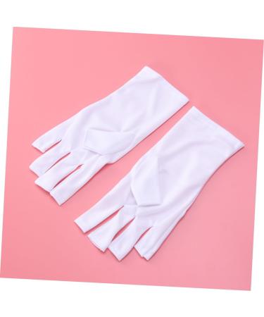 minkissy 3 Pairs Gloves Nail Shield Glove Cotton Glove Chinese Wooden Pillow Silicone Ear Display Glove Manicure Glove Sun Protection White - Buy Online on SooperMarket.com