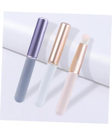 3pcs Lip Makeup Brush Set - Contour Concealer & Smudge Brushes for Women | Aluminum Tube | Perfect for Beauty Makeup Bag - Buy Online on SooperMarket.com