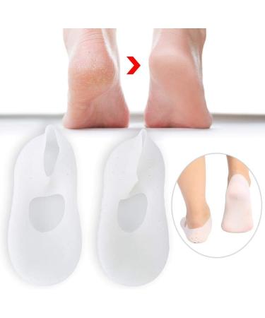Silicone Gel Moisturizing Socks - Foot Care Tool for Women Men | Anti-Cracking & Anti-Slip Heel Protector | High Elastic and Moisturizing | Medium Blanco - Buy Online on SooperMarket.com