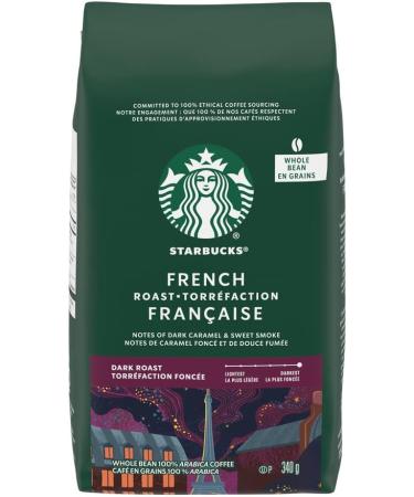 Starbucks French Roast Whole Bean Coffee 340 Grams (Pack Of 6) French Dark Roast 2040 Grams - Buy Online on SooperMarket.com
