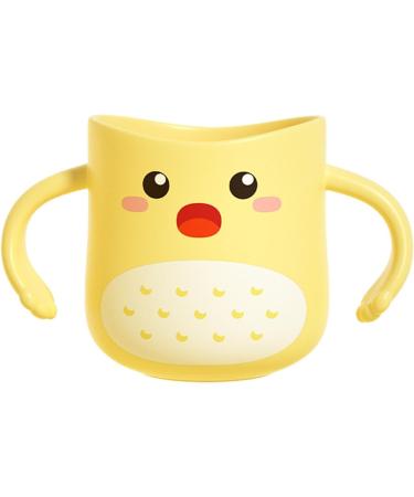 Children's Dinosaur Bathroom Cup | Zorq Yellow Double Handle Toothbrush Accessory for Kids - Buy Online on SooperMarket.com