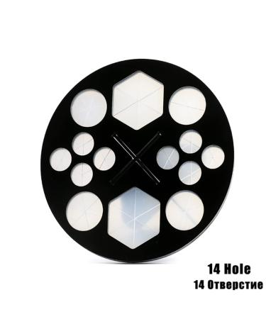 14-Hole Makeup Brush Holder Tree - Collapsible Acrylic Organizer for Air Drying - Black Cosmetics Stand - Buy Online on SooperMarket.com