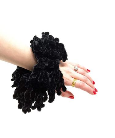 Volumising Scrunchie Big Hair Tie Ring Hijab Volumizer Khaleeji Headwear for Women Black Volumising Scrunchie